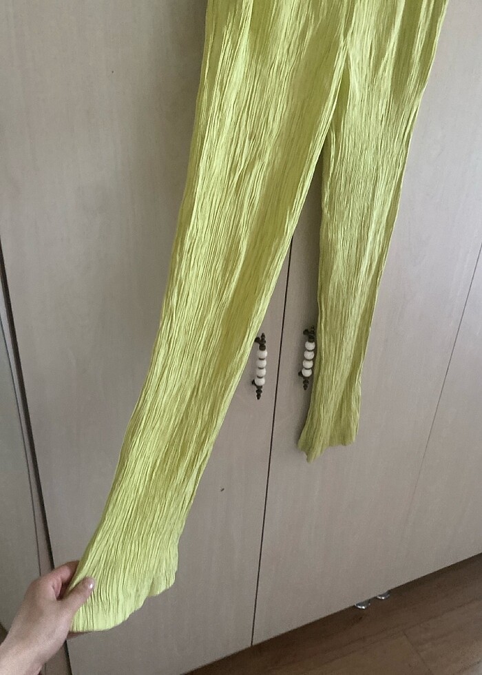 Bol paça düz kesim pantolon - Görsel 3