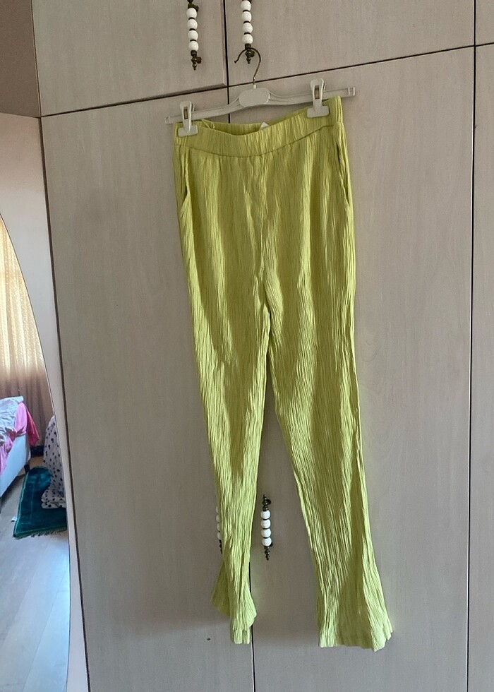 Bol paça düz kesim pantolon - Görsel 4