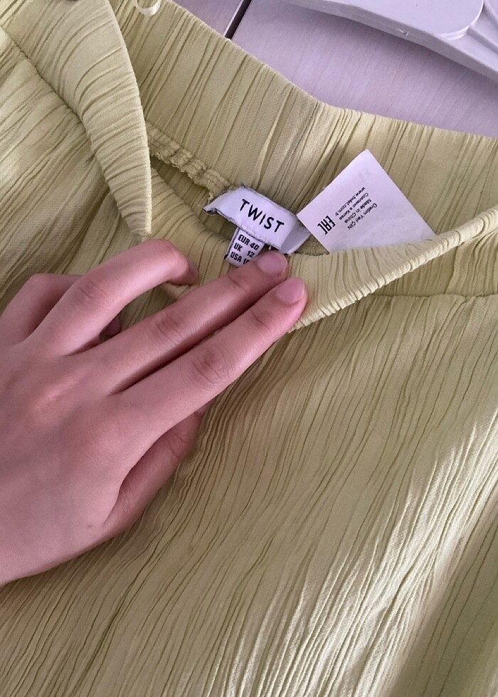 Bol paça düz kesim pantolon - Görsel 5