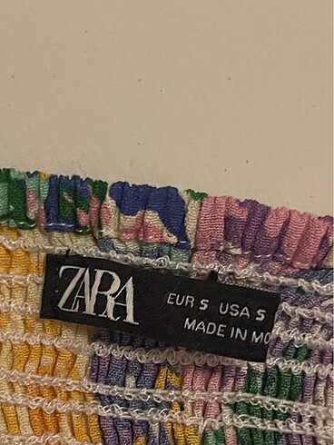 s Beden Zara yeşil sarı büstiyer