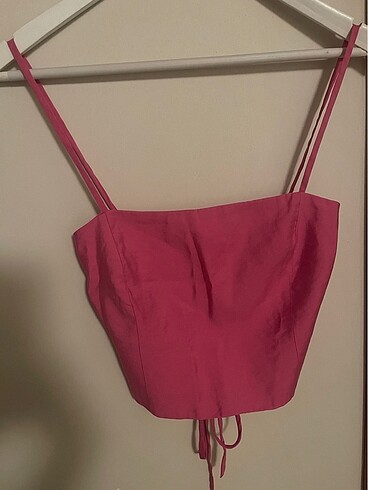 Zara pembe ipli crop