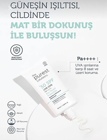 Beden The Purest Solution Yüz güneş kremi