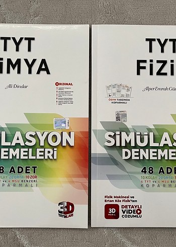 TYT Kimya ve Fizik Simülasyon Denemeleri Seti