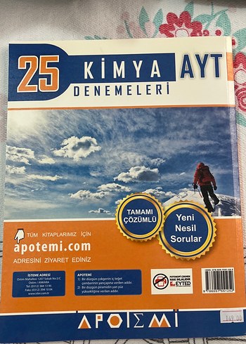  25 Kimya AYT Denemeleri - Tamamı Çözümlü