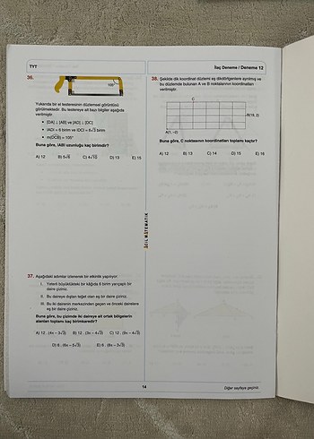  Matematiğin İlacı TYT Denemeleri - 12 Deneme