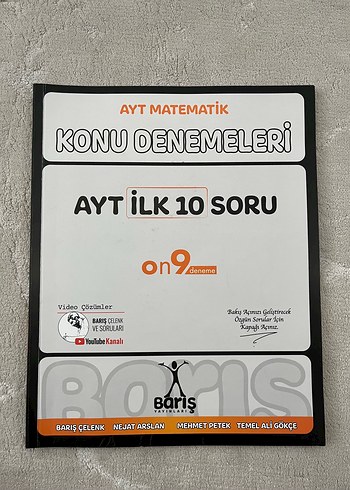  Beden Barış Yayınları AYT Matematik Konu Denemeleri