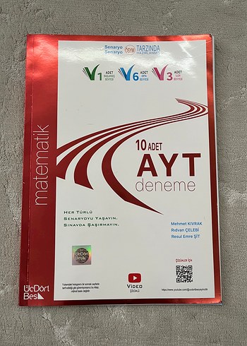 10 ADET AYT Matematik Deneme Kitabı