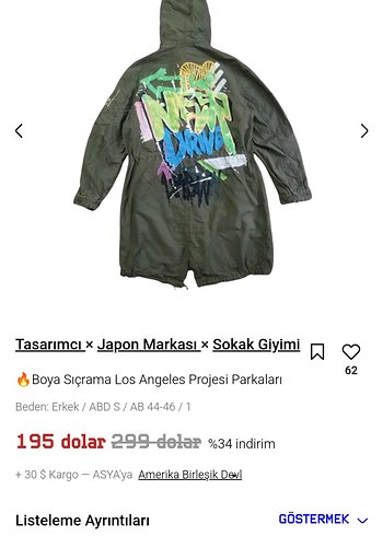 Zara Kapüşonlu grafiti baskili Haki Kadın Uzun Ceket trençkot