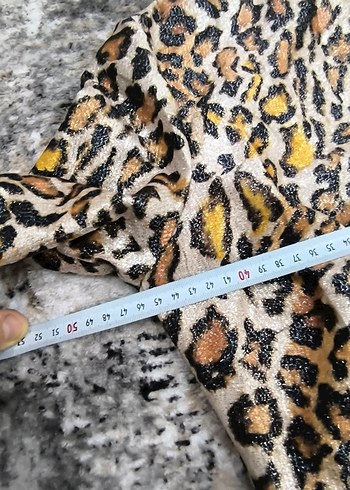 Kahverengi leopar Desenli Uzun sırt dekolteli Elbise - Görsel 11