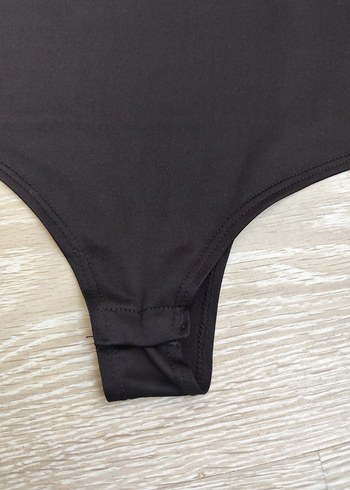 siyah Bodysuit cırt cırtlı body - Görsel 4