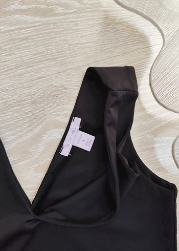 siyah Bodysuit cırt cırtlı body - Görsel 2