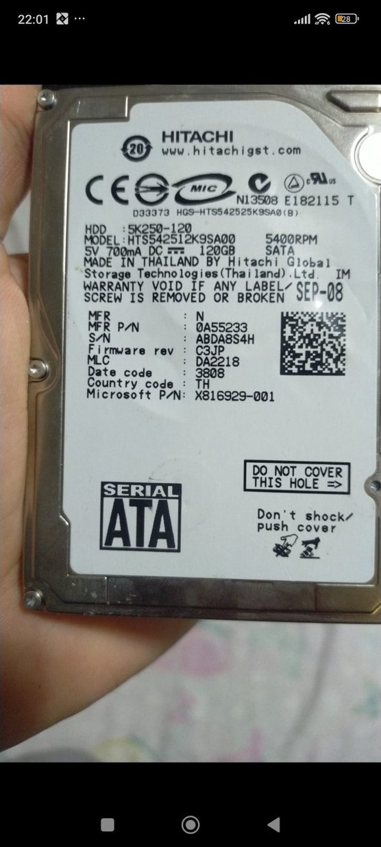 Hitachi 320GB SATA 2.5" Dizüstü HDD - Görsel 2