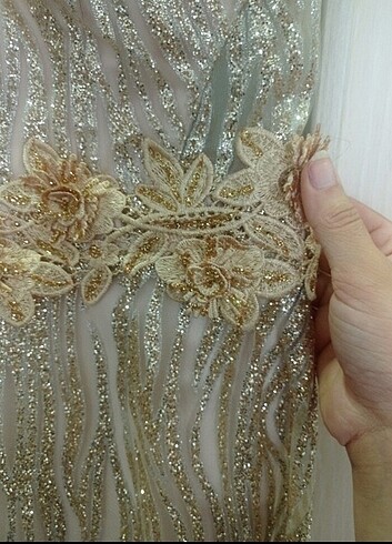 l Beden camel Renk Gold abiye