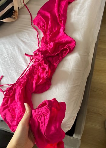 Pembe Bohem Midi Kadın crop
