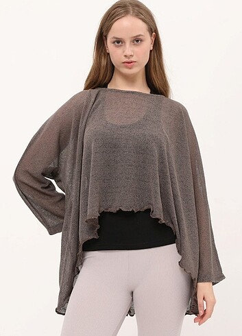 xl Beden Şık File Bluz İçinde Body İle Birlikte 