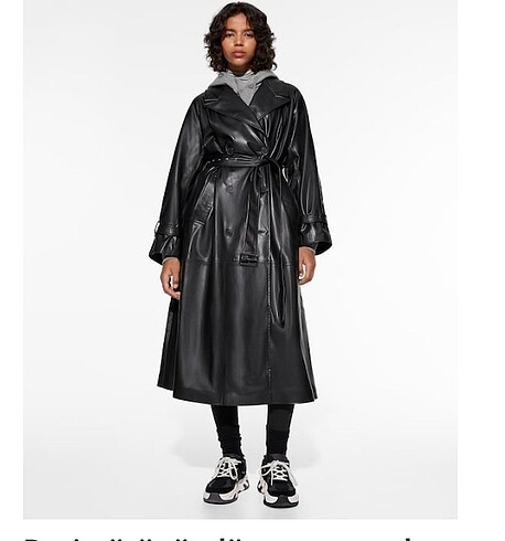 Oysho deri trenccoat