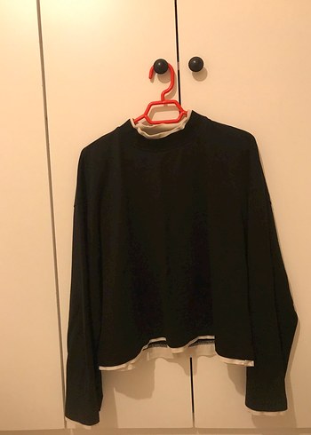 s Beden siyah Renk Siyah Uzun Kollu Crop body
