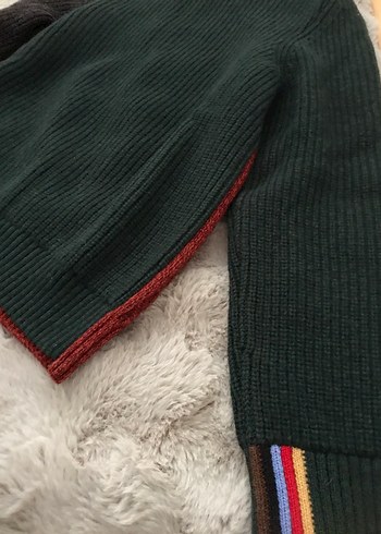 Barbour Koyu Yesil Bisiklet Yaka Triko Kazak