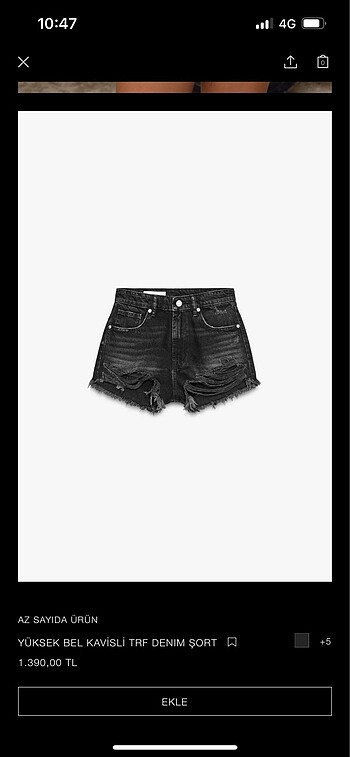 Zara Zara kot şort