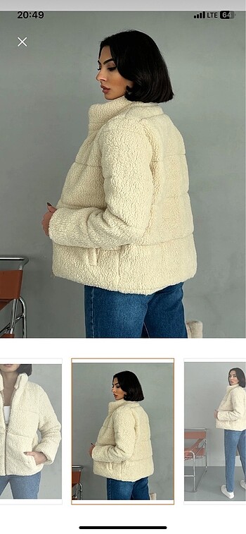 l Beden Peluş polarlı şişme mont
