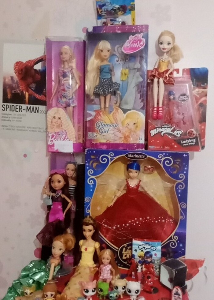 Koleksiyon Barbie,Winx,Miniş, mucizevi ladybug ,ever after high - Görsel 4