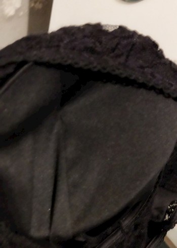 Siyah V Yakalı Uzun Gotik Elbise - Görsel 7