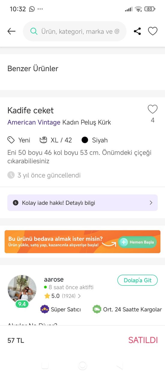 Düğmeli Siyah Süet Mini Kadın Blazer - Görsel 5