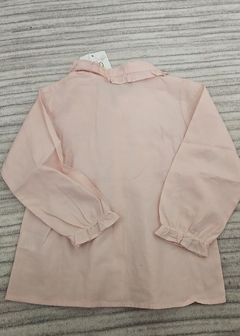 Kız Çocuk Pembe Uzun Kollu Gömlek - Görsel 4