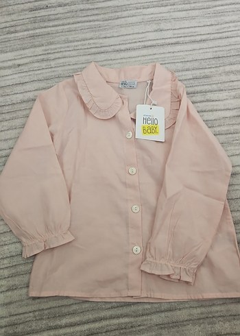 Kız Çocuk Pembe Uzun Kollu Gömlek - Görsel 2