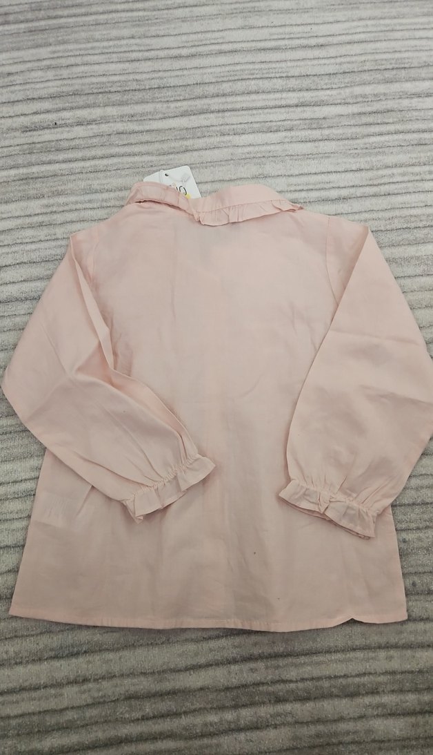 Kız Çocuk Pembe Uzun Kollu Gömlek - Görsel 4