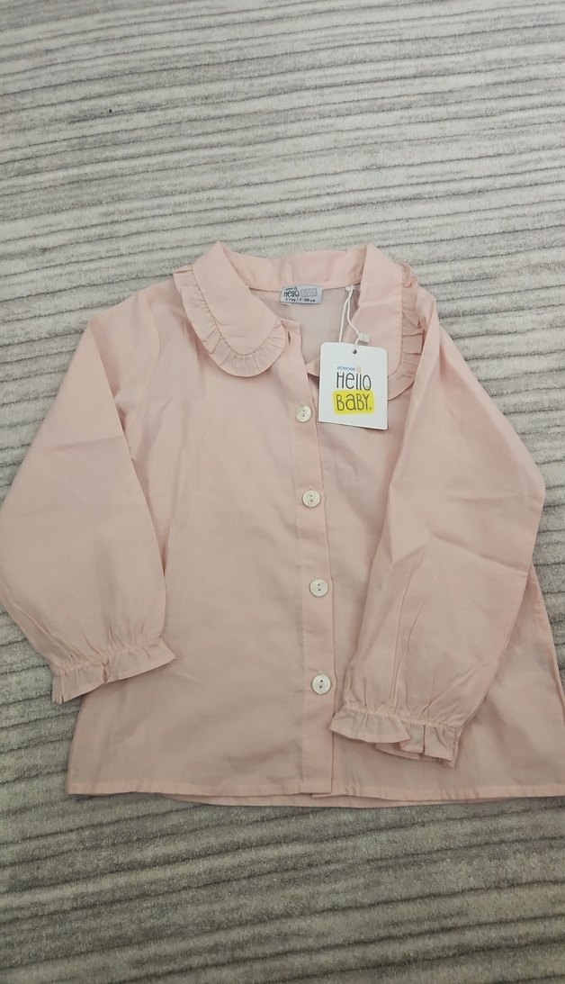 Kız Çocuk Pembe Uzun Kollu Gömlek - Görsel 2