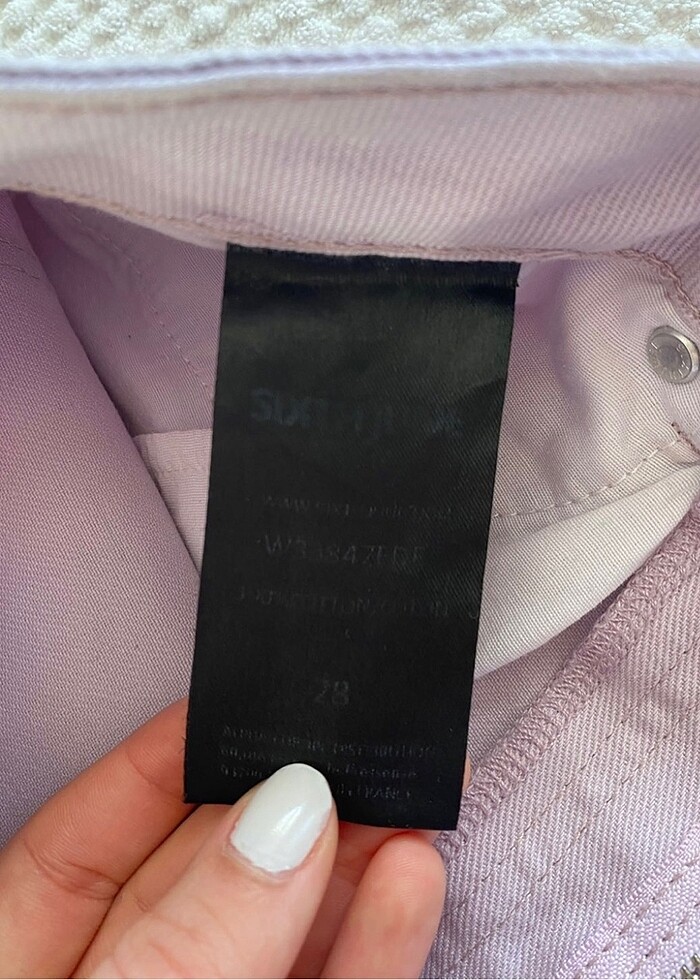 lila wide leg pantolon - Görsel 4