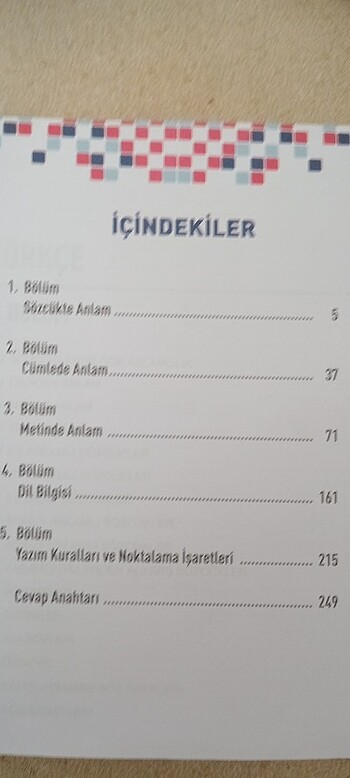  Beden Renk 8. Sinif Türkçe ders işleme konu anlatım test