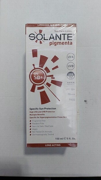 Solante pigmenta güneş kremi 
