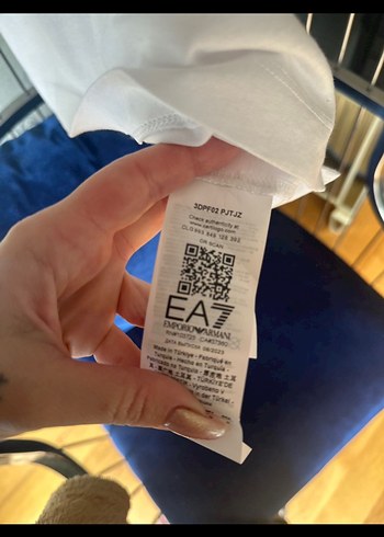 EA7 Erkek Beyaz Polo Yaka Tişört - Görsel 3