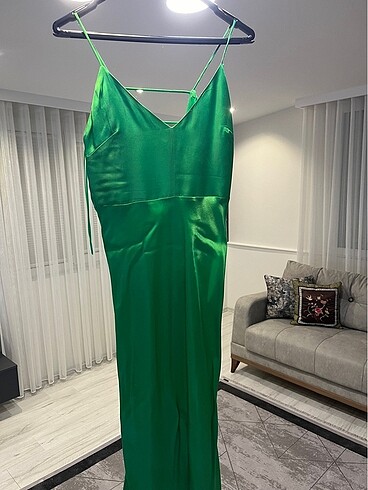 Zara yeşil elbise