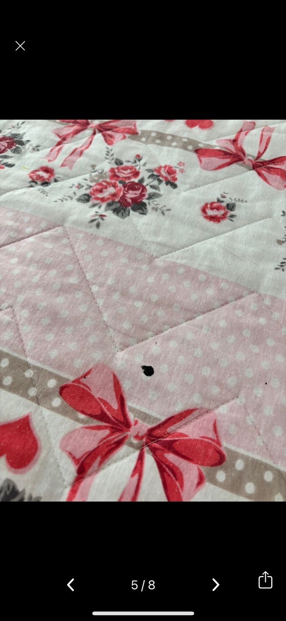 Pembe Çiçek Desenli Yatak Örtüsü - Görsel 4