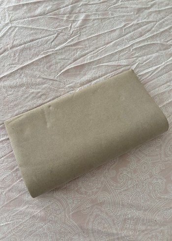 Bej Süet Kadın Clutch Çanta - Görsel 4