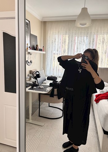 Drapeli Siyah Uzun Gotik Abiye Elbise - Görsel 6