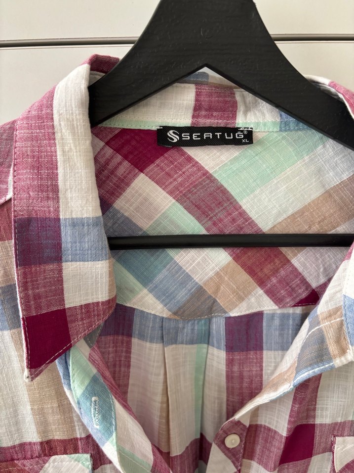 Çok Renkli Pamuklu Bohem Kadın Gömlek - Görsel 3