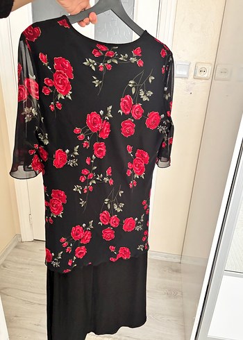 Siyah Gül Desenli abiye - Görsel 5