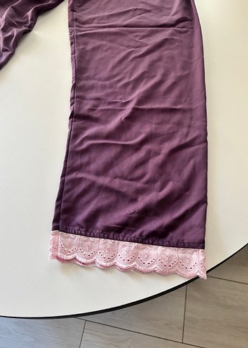Melissa Kadın Mor V Yaka Kısa Kollu Pijama Takımı