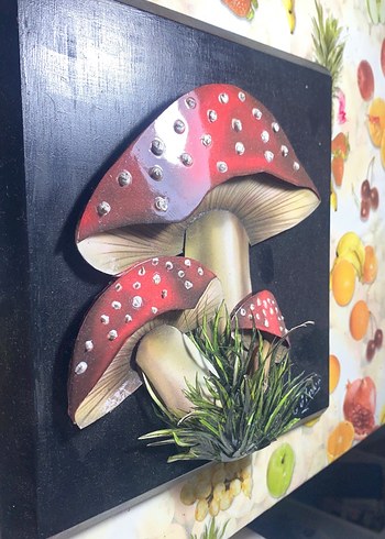 3 boyutlu Kırmızı Mantar Figürlü Duvar Dekoru - Görsel 4