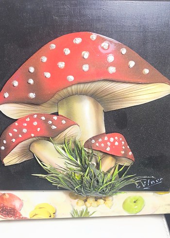 3 boyutlu Kırmızı Mantar Figürlü Duvar Dekoru - Görsel 5