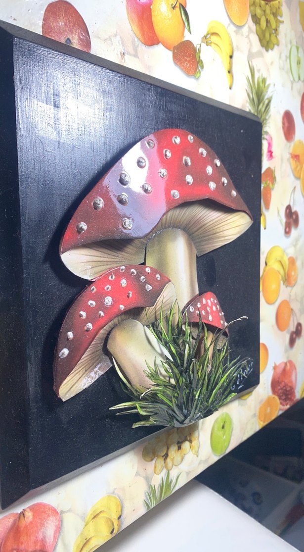 3 boyutlu Kırmızı Mantar Figürlü Duvar Dekoru - Görsel 4