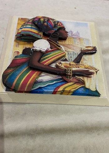 Renkli Kadın Figürlü Parlak Tablo - Görsel 3