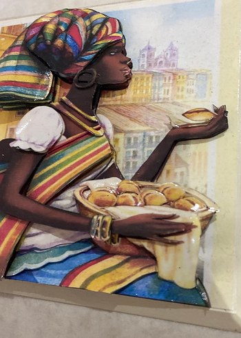 Renkli Kadın Figürlü Parlak Tablo - Görsel 4