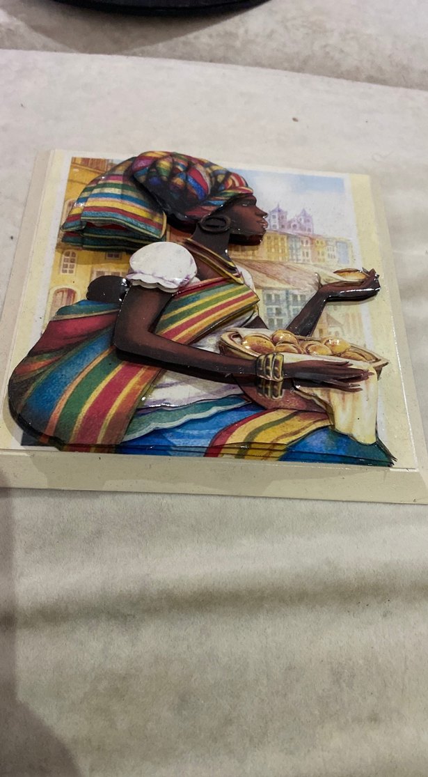 Renkli Kadın Figürlü Parlak Tablo - Görsel 3