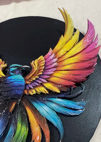 Renkli kuş tablo - Görsel 5