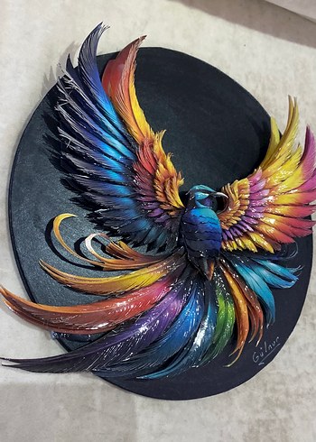 Renkli kuş tablo - Görsel 2